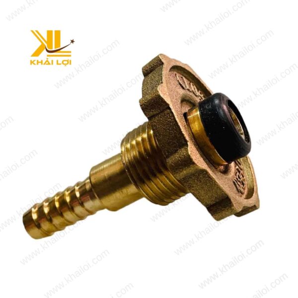 Cận cảnh ty tán gas ren ngoài đuôi chuột với thiết kế ren ngoài chính xác.