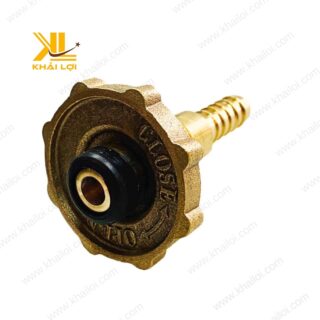 Ty tán gas ren ngoài đuôi chuột màu vàng đồng, bền bỉ theo thời gian.