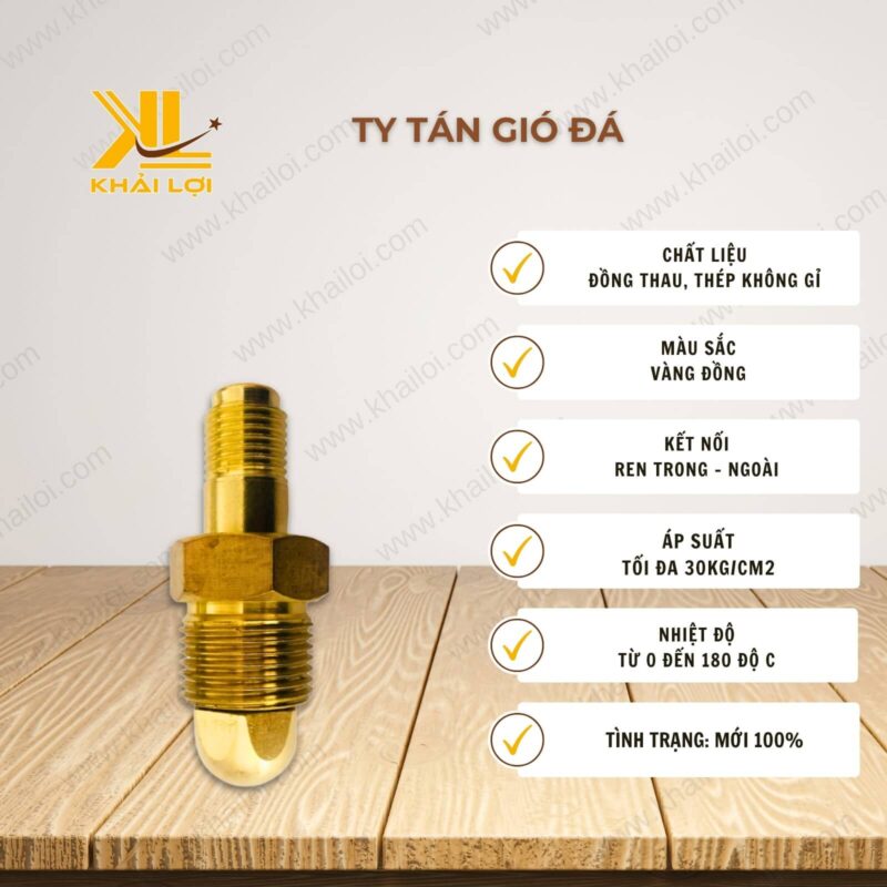 Thông số kỹ thuật ty tán gió đá của Vật tư công nghiệp Khải Lợi