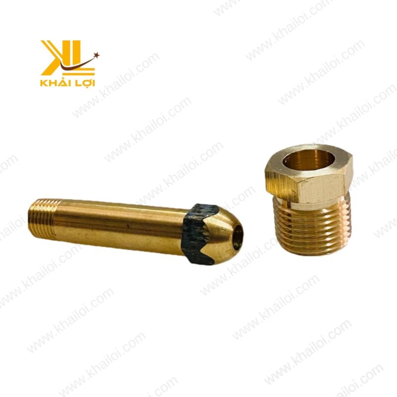 Hình ảnh cận cảnh ty tán gió ren ngoài 23 ly với ren sắc nét, đảm bảo kết nối chắc chắn.