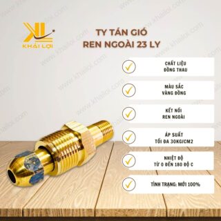Thông số kỹ thuật ty tán gió ren ngoài 23 ly của Vật tư công nghiệp Khải Lợi