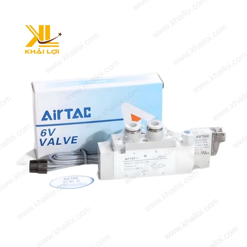 Van AIRTAC 6V với thiết kế nhỏ gọn, dễ lắp đặt, tiết kiệm không gian.