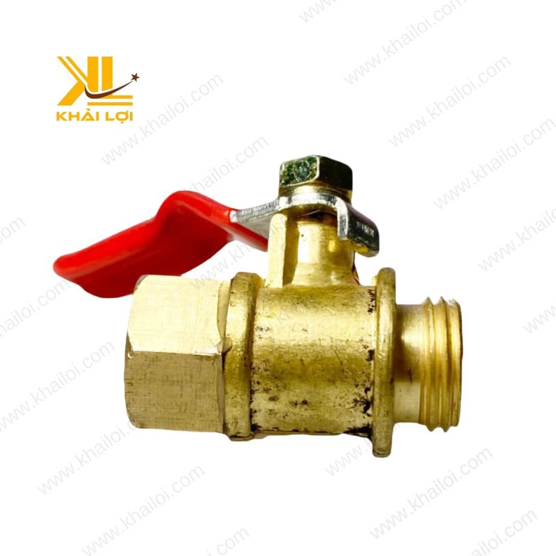 Van khóa nước tay nhỏ của Khải Lợi, chất liệu đồng thau bền bỉ.