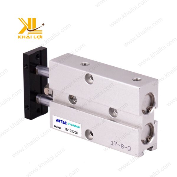 Cận cảnh Xi Lanh Khí Nén 2 Ty Airtac TN, ty thép không gỉ.