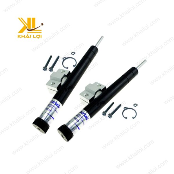 Bộ xi lanh giảm chấn Airtac HR với các phụ kiện lắp đặt đi kèm.