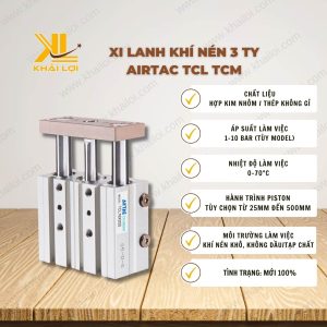 Thông số kỹ thuật: Xi lanh khí nén 3 ty AIRTAC TCL của Vật Tư Công Nghiệp Khải Lợi.