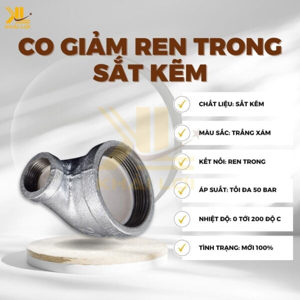 Co Giảm Ren Trong Sắt Kẽm - Ảnh 2