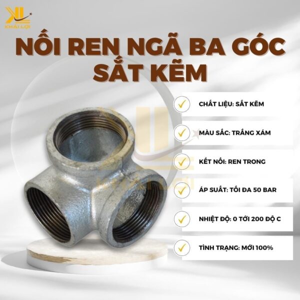 Nối Ren Ngã Ba Góc Sắt Kẽm - Ảnh 2
