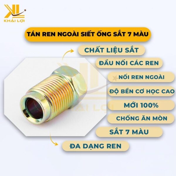 Tán Ren Ngoài Siết Ống Sắt 7 Màu - Ảnh 2