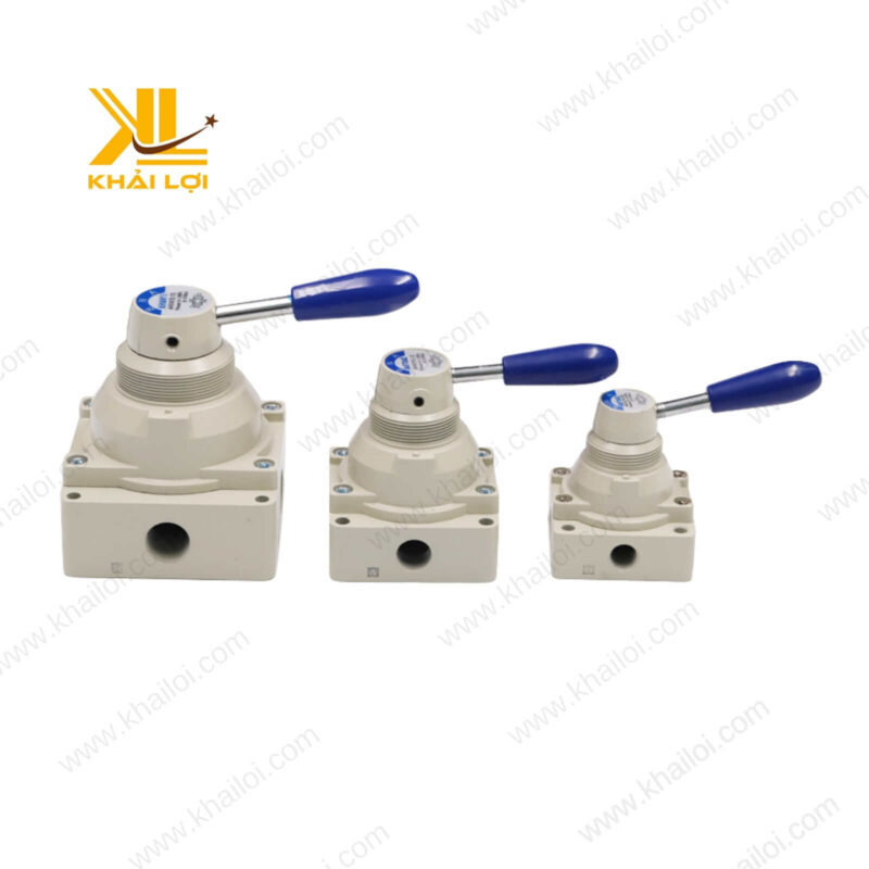 Hình ảnh chi tiết các bộ phận của Van Gạt Tay Khí Nén Airtac 4HV.