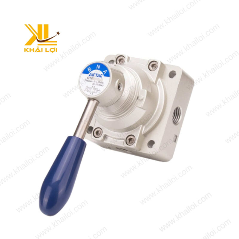 Cận cảnh tay gạt và cơ chế hoạt động của Van Airtac 4HV.