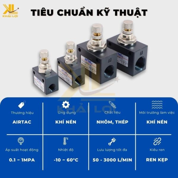 Van Chỉnh Lưu Khí Nén AIRTAC ASC - Ảnh 3