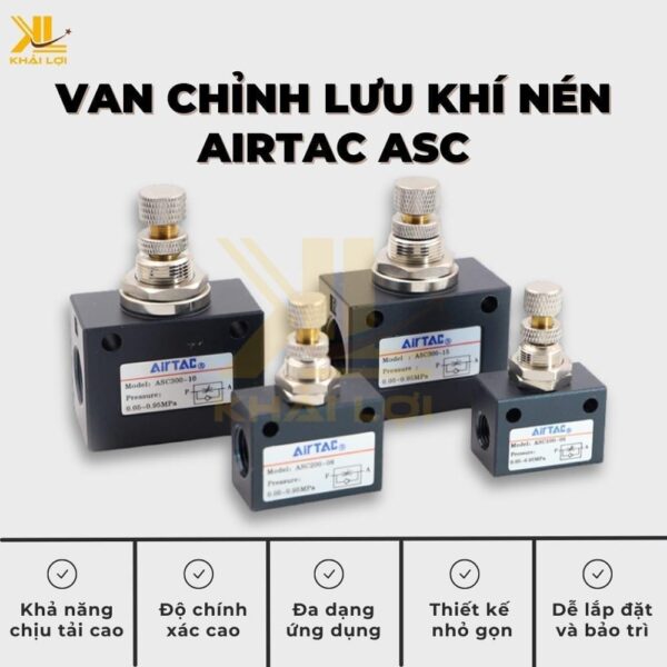 Van Chỉnh Lưu Khí Nén AIRTAC ASC - Ảnh 2