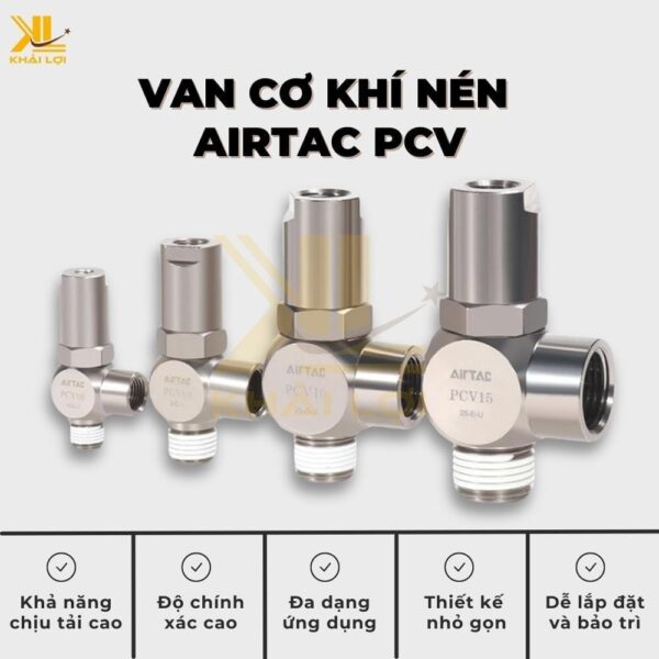 Van Cơ Khí Nén AIRTAC PCV-06 PCV-08 PCV-10 PCV-15 - Ảnh 2