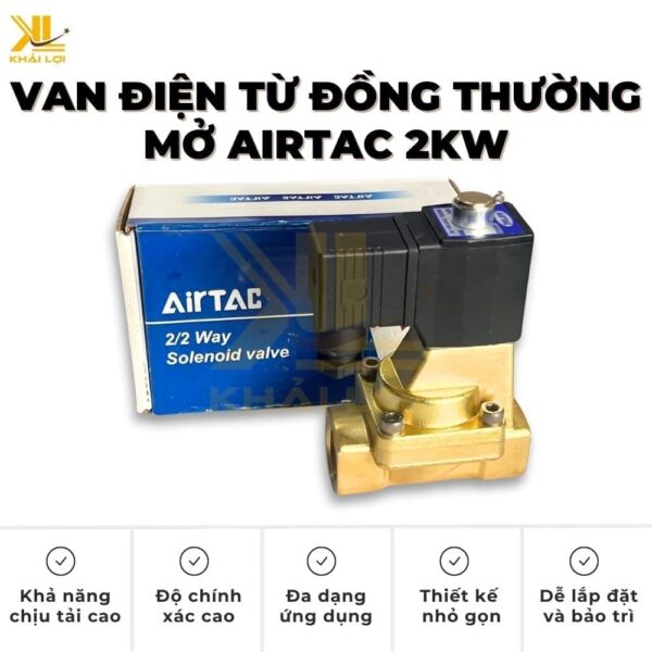 Van Điện Từ Đồng Thường Mở Airtac 2KW - Ảnh 2