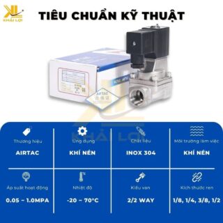 van dien tu inox thuong dong airtac 2l 1 2