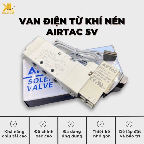 Van Điện Từ Khí Nén Airtac 5V - Ảnh 2