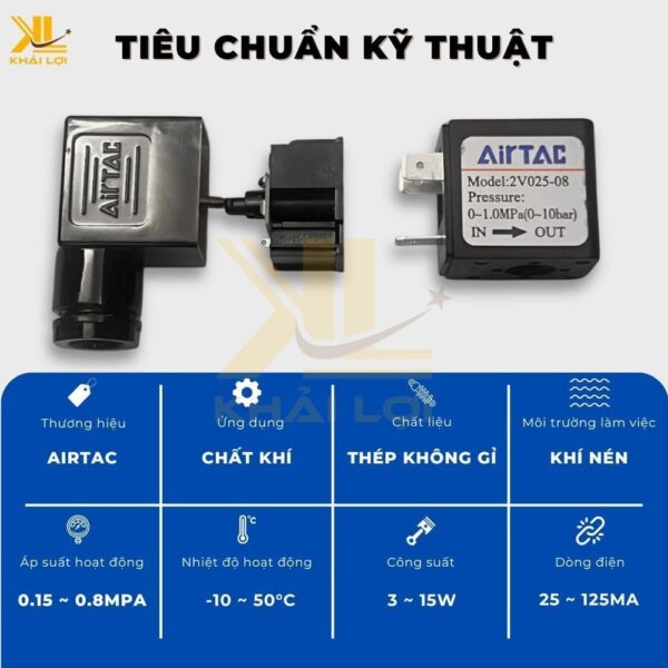 Van Điện Từ Nhựa Thường Đóng Airtac 2P - Ảnh 3
