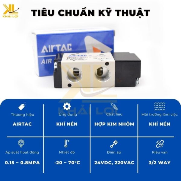 Van Kích Hơi Khí Nén Airtac 3A - Ảnh 3