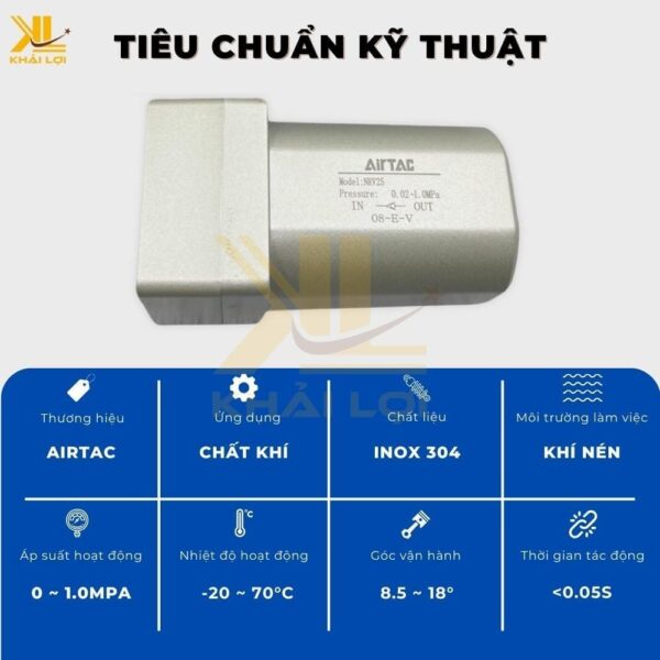 Van Một Chiều Khí Nén AIRTAC NRV-06 NRV-08 NRV-10 NRV-15 NRV-20 NRV-25 - Ảnh 3
