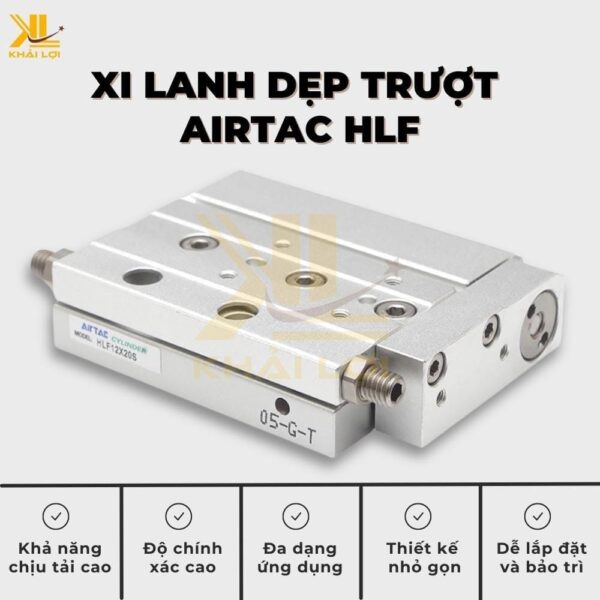 Xi Lanh Dẹp Trượt AIRTAC HLF 8 12 16 20 - Ảnh 2