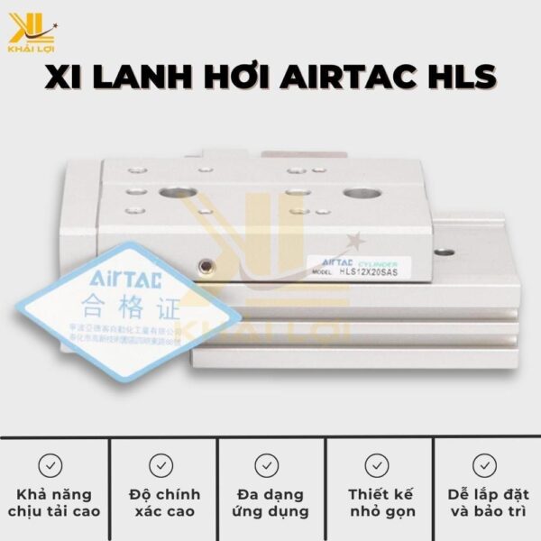 Xi Lanh Hơi AIRTAC HLS 6 8 10 16 20 25 - Ảnh 2