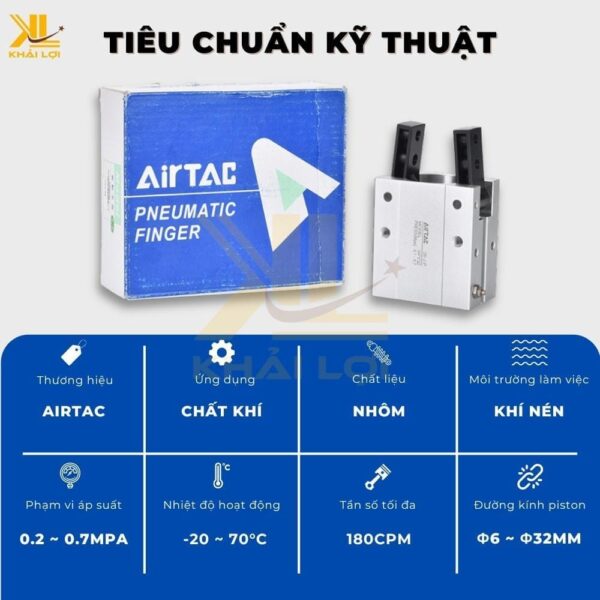 Xi Lanh Kẹp Khí Nén AIRTAC HFY 6 10 16 20 25 32 - Ảnh 3