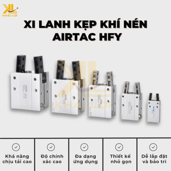 Xi Lanh Kẹp Khí Nén AIRTAC HFY 6 10 16 20 25 32 - Ảnh 2