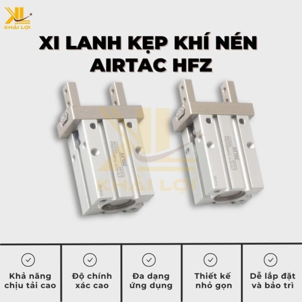 Xi Lanh Kẹp Khí Nén AIRTAC HFZ 6 10 16 20 25 32 - Ảnh 2