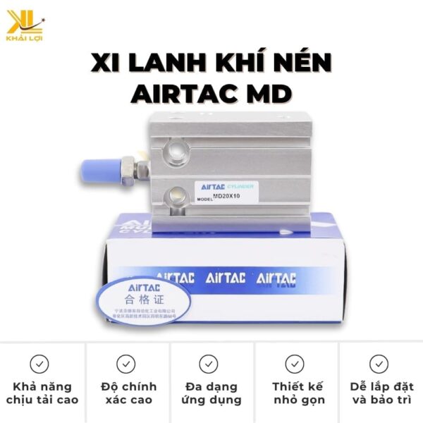 Xi Lanh Khí Nén Airtac MD - Ảnh 2