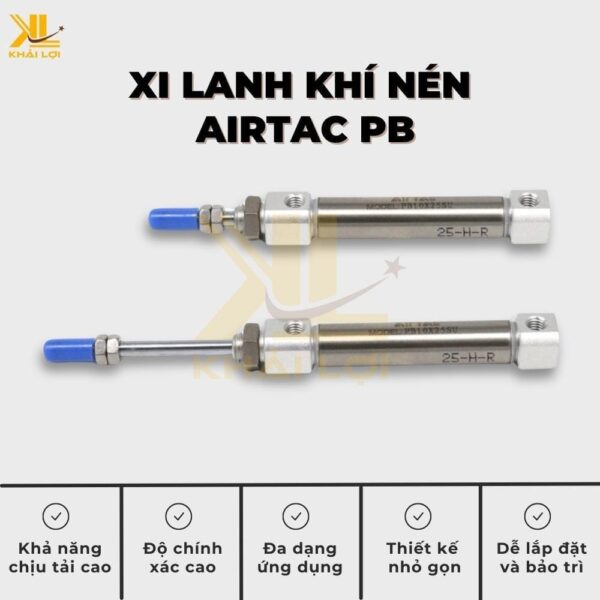 Xi Lanh Khí Nén AIRTAC PB 4 6 10 12 16 - Ảnh 2
