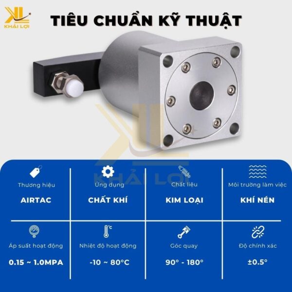 Xi Lanh Khí Nén Xoay Airtac ACK - Ảnh 3