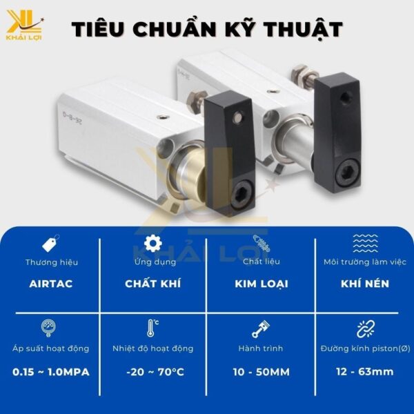 Xi Lanh Khí Nén Xoay Airtac QCK - Ảnh 3
