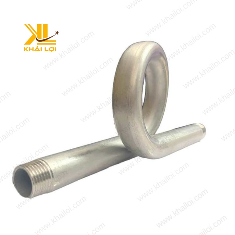 Cận cảnh chi tiết ren ngoài của xi phong inox 304 Khải Lợi.