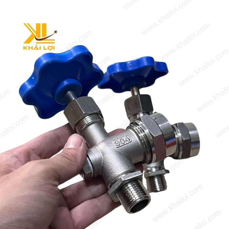 Bộ van kính thủy inox độ bền cao.