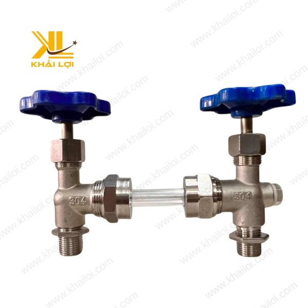Bộ van kính thủy inox thẩm mỹ cao.