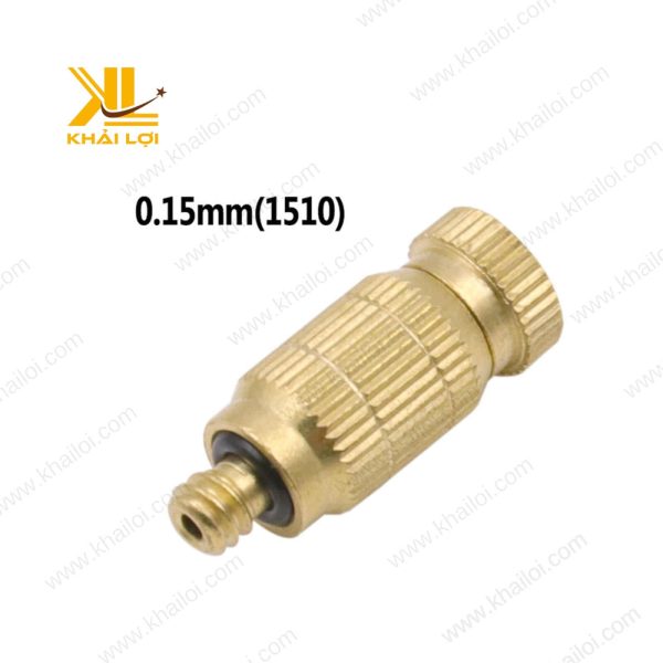Béc phun sương đồng, chụp nghiêng để thể hiện chất liệu đồng thau cao cấp và kiểu dáng tối ưu từ Khải Lợi.