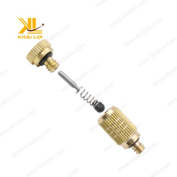 Bộ sản phẩm béc phun sương đồng thương hiệu Vật tư công nghiệp Khải Lợi, với thiết kế bền vững và hiệu suất tối ưu.