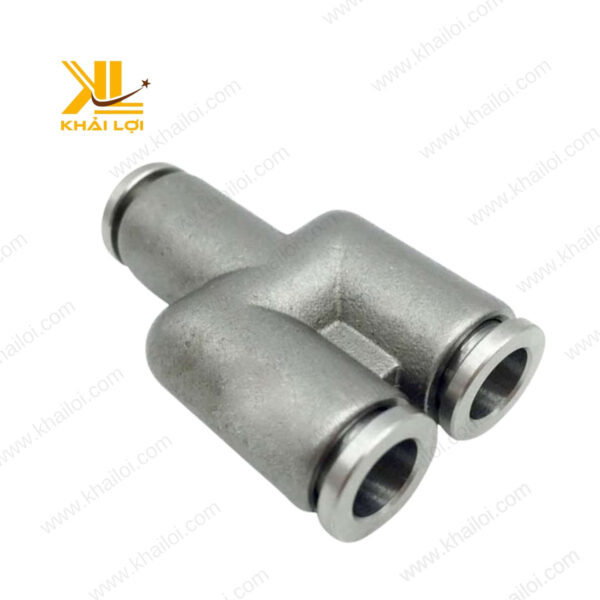 Cận cảnh kết nối ghim ống khí nén bằng Chữ Y Giảm Ghim Ống Khí Nén IPYW4 6 4 của Vật tư công nghiệp Khải Lợi.