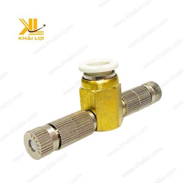 Góc nhìn toàn cảnh đế phun sương đồng cuối hong 2 lỗ.
