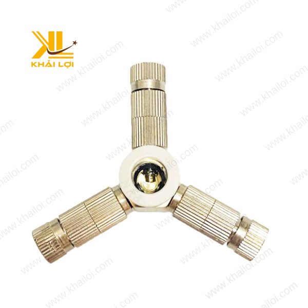 Cận cảnh ren M5 của béc phun sương đồng thau.
