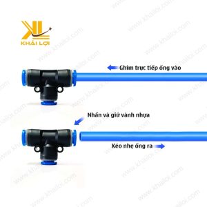Ngã 3 chữ T trong dây chuyền khí nén công nghiệp.