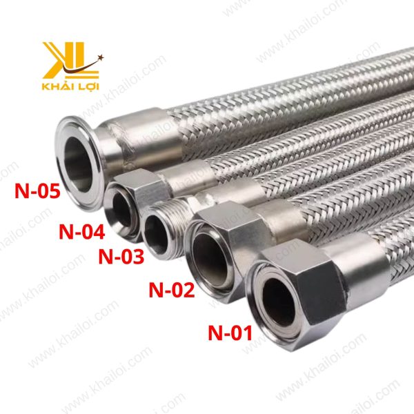 N01- Mặt kết nối phẳng N02 - Mặt kết nối lồi ngoài N03 - Mặt kết nối ren ngoài N04 - Mặt kết nối côn lõm N05 - Mặt kết nối bích