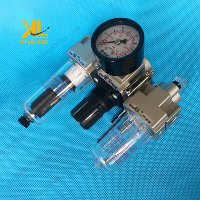 Bộ lọc 3 AC SMC chính hãng từ thương hiệu Vật tư công nghiệp Khải Lợi với thiết kế hiện đại.