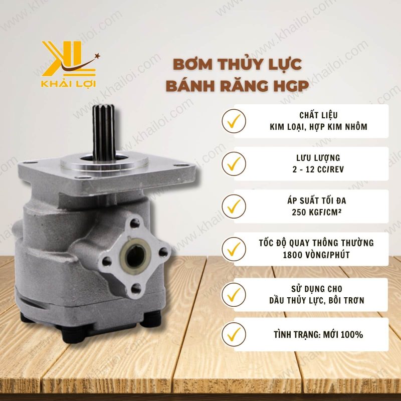 Thông số kỹ thuật bơm thủy lực bánh răng HGP.