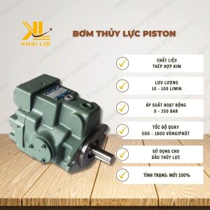 Thông số kỹ thuật Bơm thủy lực Piston của vật tư công nghiệp Khải Lợi.