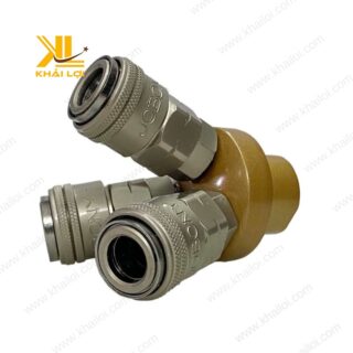 Mặt trên của chia tròn đầu nối nhanh khí nén chính hãng Khải Lợi.