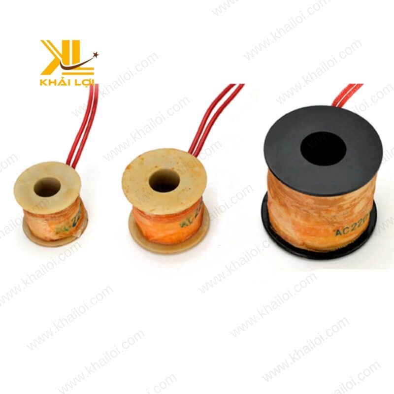 Cận cảnh cuộn dây đồng bên trong coil van điện từ Khải Lợi.