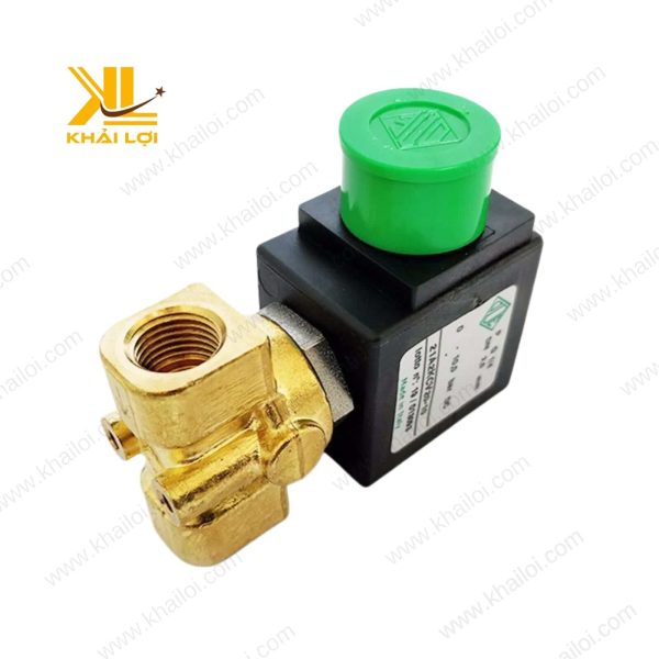 Coil van điện từ ODE lắp đặt cùng van, minh họa ứng dụng trong hệ thống công nghiệp.