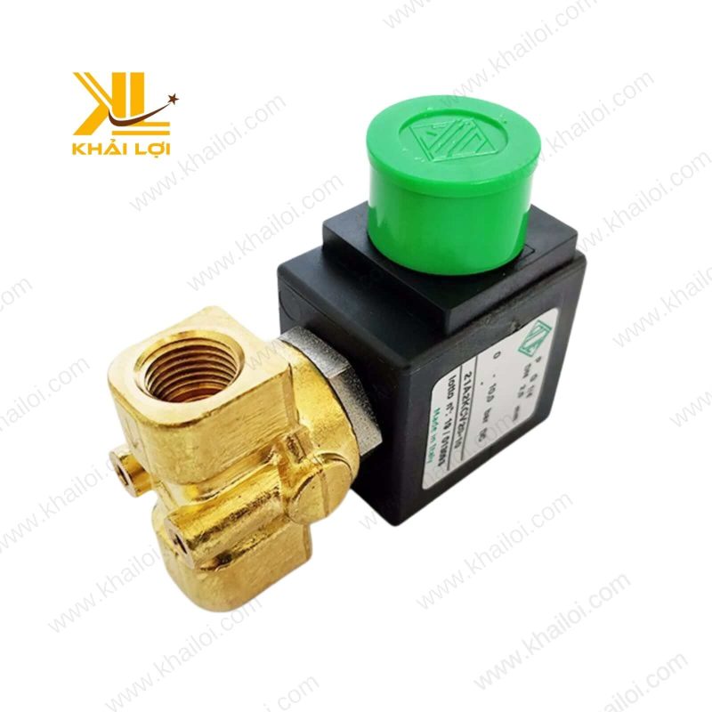 Coil van điện từ ODE lắp đặt cùng van, minh họa ứng dụng trong hệ thống công nghiệp.